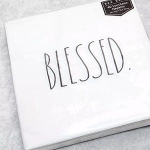 Rae Dunn BLESSED 10x10 Square Napkins 40 pc